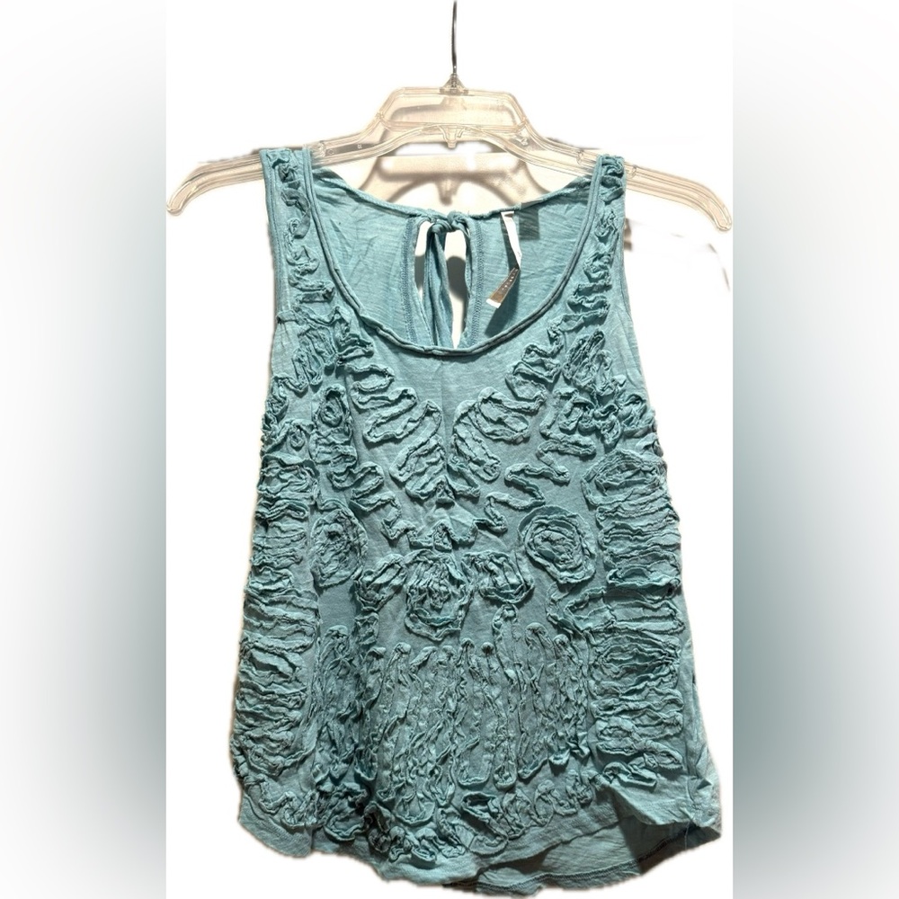Lauren Conrad aqua stretch jersey floaty tank XS
